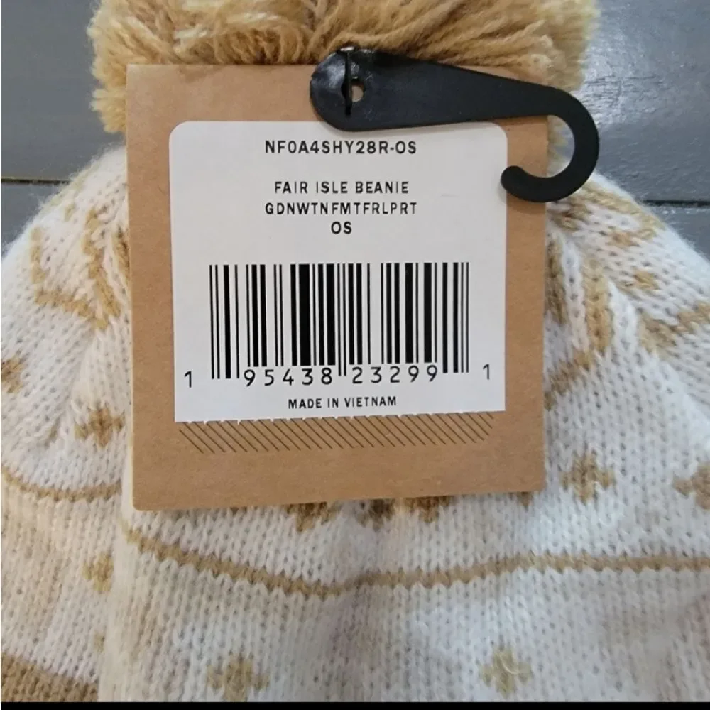 Nwt The North Face Fair Isle Pom Pom Unisex Winter Beanie Hat